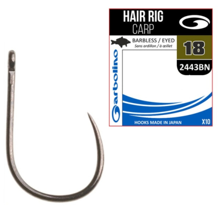 Carlige fara barbeta - Carlig Garbolino Hair Rig Carp Barbless