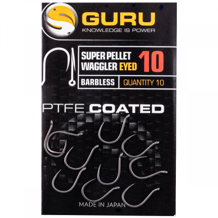 Carlige fara barbeta - Carlige Guru Super Pellet Waggler Eyed Barbless 10buc/plic