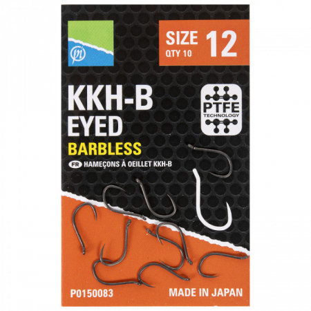Carlige fara barbeta - Carlige Preston KKH-B Eyed Barbless 10buc/plic