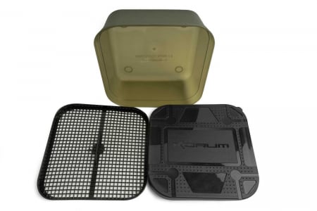 ACCESORII NADIRE - Cutie Momeala cu Sita Korum Maggot Tub 2Pt