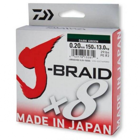 Fir Textil - Fir Textil Daiwa J-Braid X8 Dark Green 150m