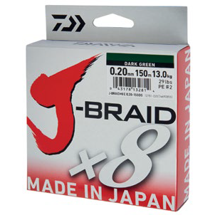 Fir Textil - Fir Textil Daiwa J-Braid X8 Dark Green 300m