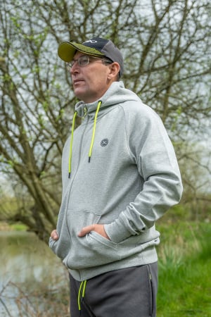 Hanorac Matrix Full Zip Hoody Marl Grey/Lime - Black Edition Range [6]