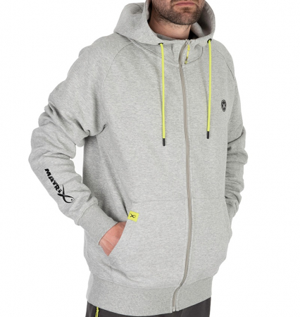 Hanorace - Hanorac Matrix Full Zip Hoody Marl Grey/Lime - Black Edition Range