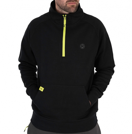 Hanorace - Hanorac Matrix Quarter Zip Sweat Black/Lime - Black Edition Range