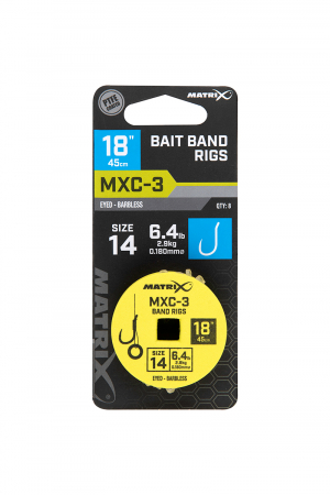 Riguri - Riguri Matrix MXC-3 Barbless X-Strong Bait Band Rigs 45cm 8buc/rola