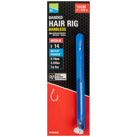 Riguri - Riguri Preston MCM-B Banded Hair Rigs 10cm 8buc/rigleta - Preston