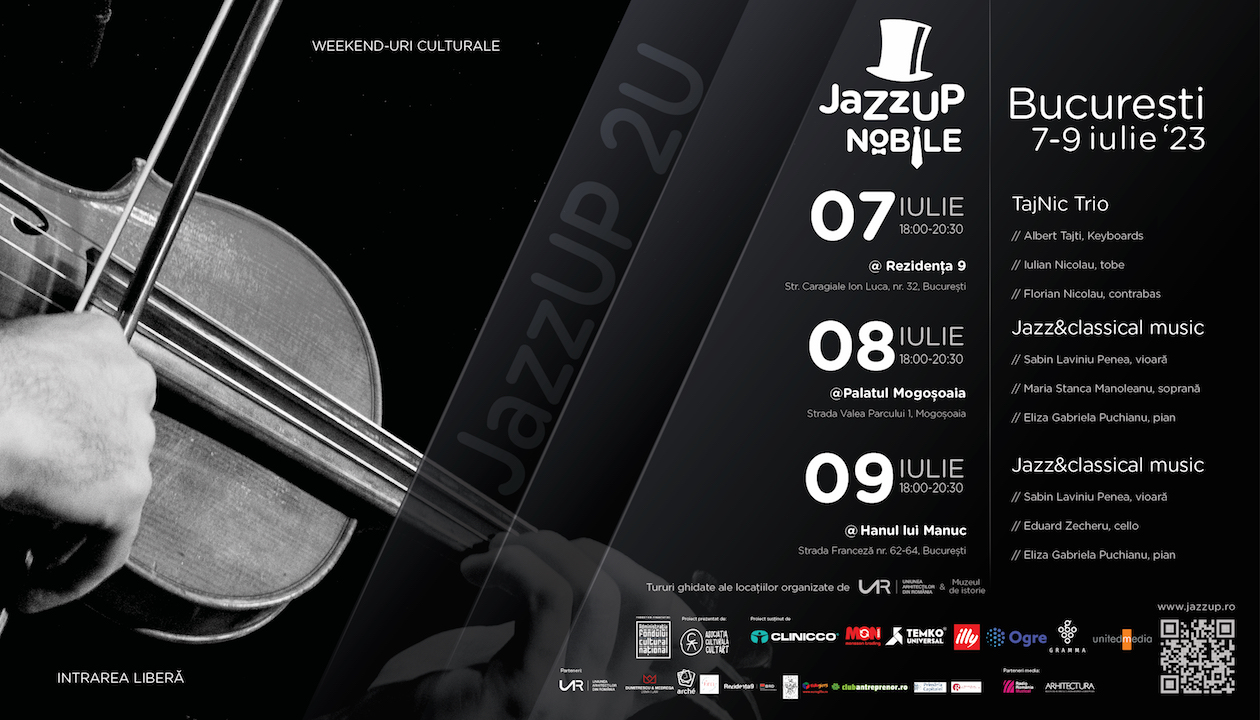 Nobile JazzUP aduce magia muzicii jazz în trei destinații culturale remarcabile: București, Constanța și Valea Prahovei