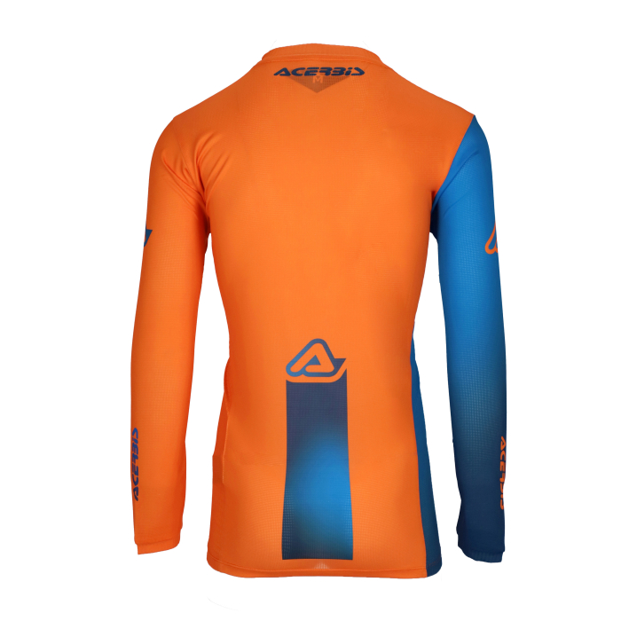 Tricou Bluza Acerbis off road portocaliu albastru XL [4]