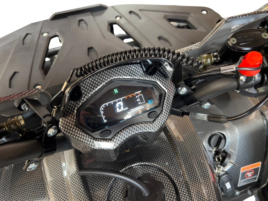 Atv 140cc Mini Rocket RockRider 8" semi-automat 4T benzina viteze 3+1 delux Carbon [14]