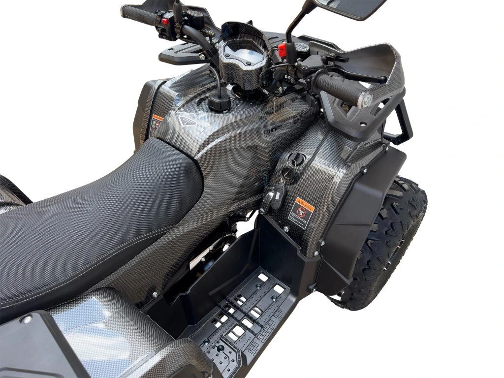 Atv 140cc Mini Rocket RockRider 8" semi-automat 4T benzina viteze 3+1 delux Carbon [4]