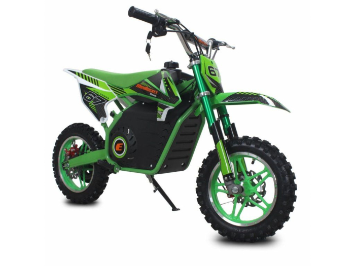 Motocicleta copii electrica MiniRocket VIPER 1000W roti 10/10"- Verde [2]