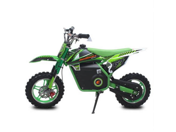 Motocicleta copii electrica MiniRocket VIPER 1000W roti 10/10"- Verde [4]