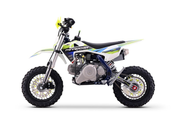 Motocicleta MiniRocket MiniPit DK60 cm3  roti 10"/10" pornire Buton- Albastru [4]