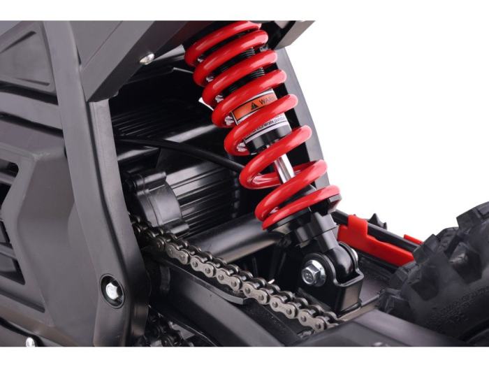 Motocicleta Electrica PitVolt 2500W 14"/12" - Roșu, Litium-Ion [8]