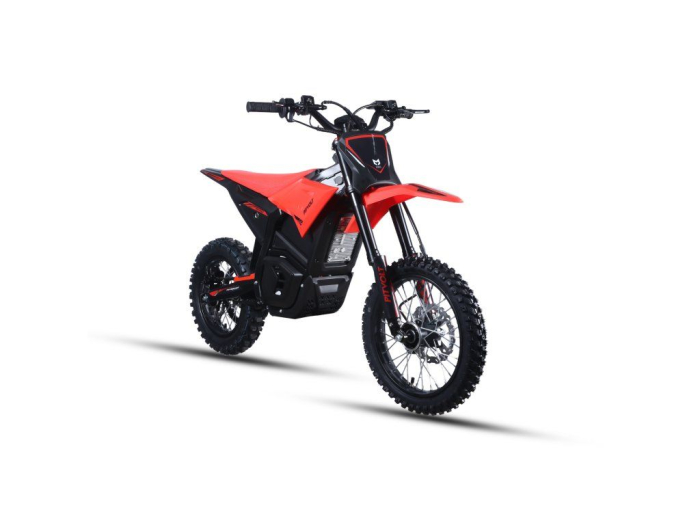 Motocicleta Electrica PitVolt 2500W 14"/12" - Roșu, Litium-Ion [4]
