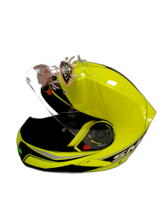 Casca Moto Flip-Up SMK GLIDE FLASH VISION HV420 Alb M [3]