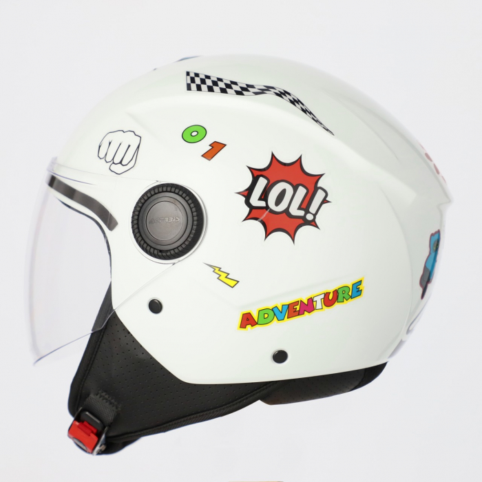 Casca Copii, Acerbis, JET BREZZA , Alb [10]