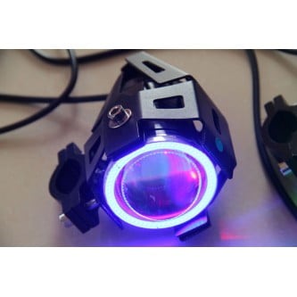 Far Proiectoare Led Ceata Cu Angel Eyes, Galben Set 2 Buc+ Buton [1]