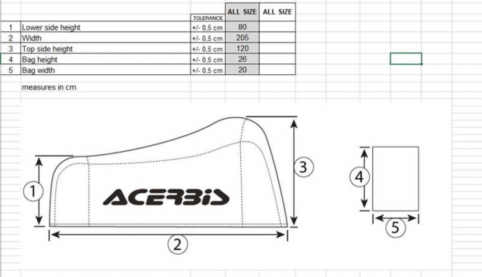 Husa Moto Acerbis, Negru [2]