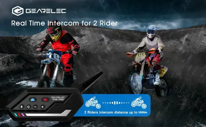 Intercom Sistem Comunicare Moto Offroad 4x4 Ski Wifi Gearelec Gx6 - Set 2 Bucati [9]