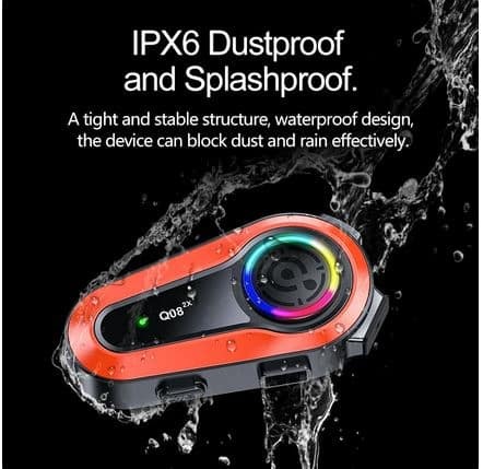 Intercom Sistem Comunicare Moto Offroad 4x4 Ski Wifi Q08 2x - Set 2 Bucati [1]