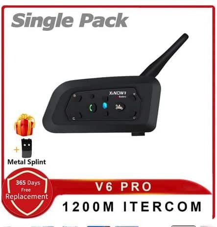 Intercom Sistem Comunicare Moto Offroad 4x4 Ski Wifi Xinow V6 Pro - Set 2 Bucati [4]