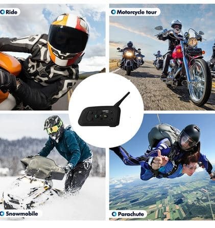 Intercom Sistem Comunicare Moto Offroad 4x4 Ski Wifi Xinow V6 Pro - Set 2 Bucati [5]