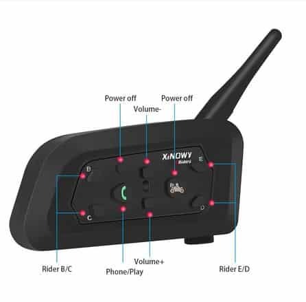 Intercom Sistem Comunicare Moto Offroad 4x4 Ski Wifi Xinow V6 Pro - Set 2 Bucati [1]
