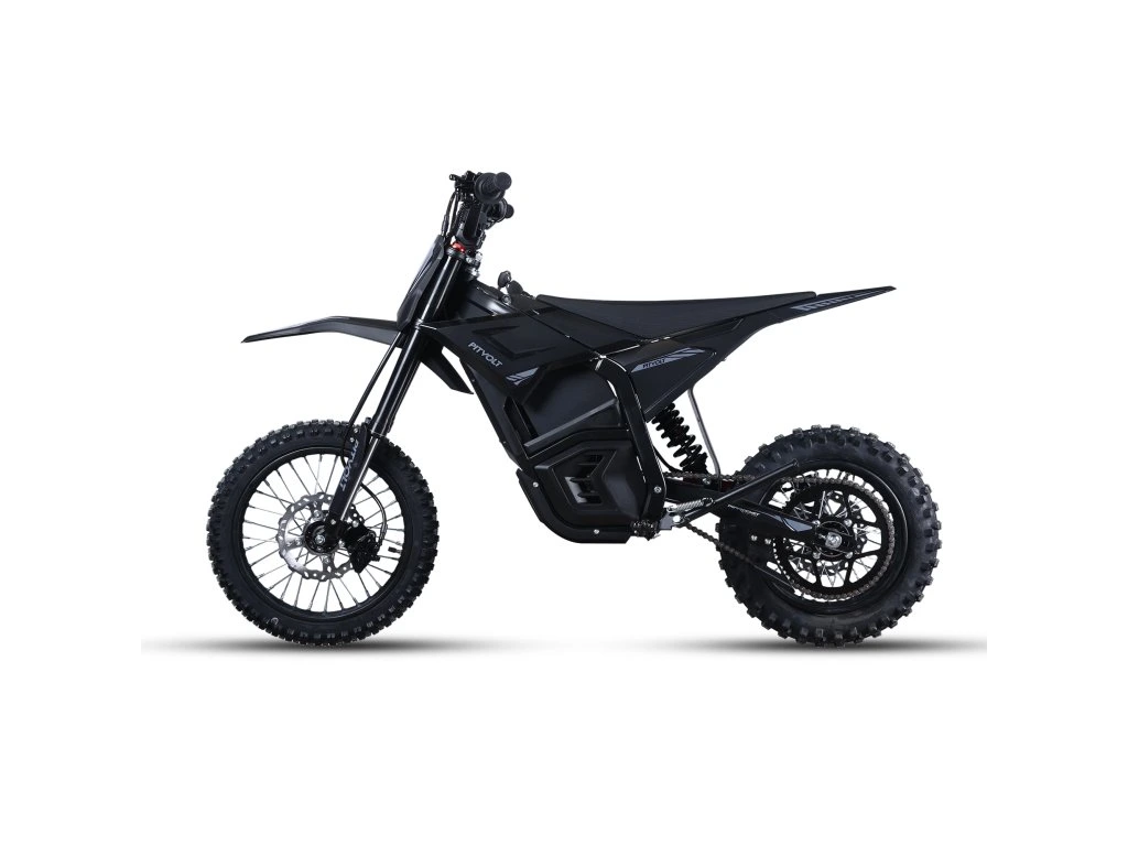 Motocicleta Electrica PitVolt 6000W 14"/12" -  Litium-Ion Negru [4]