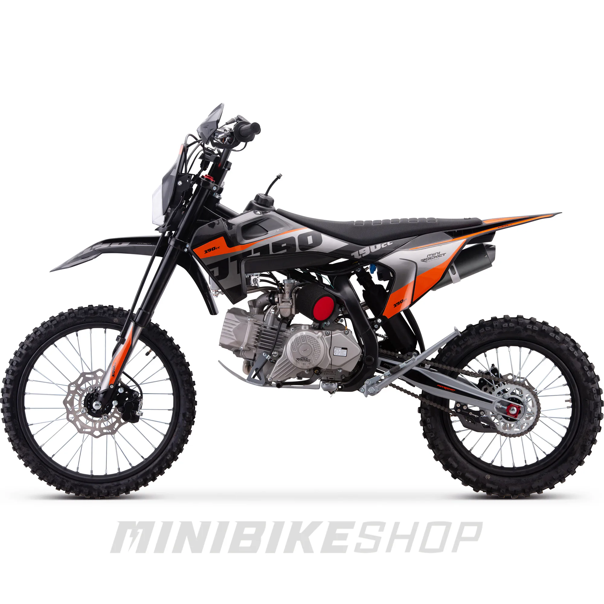 Motocicleta MiniRocket Dorado DT200 200cm3 roti  19"/16" pornire Buton-  - Portocaliu [7]