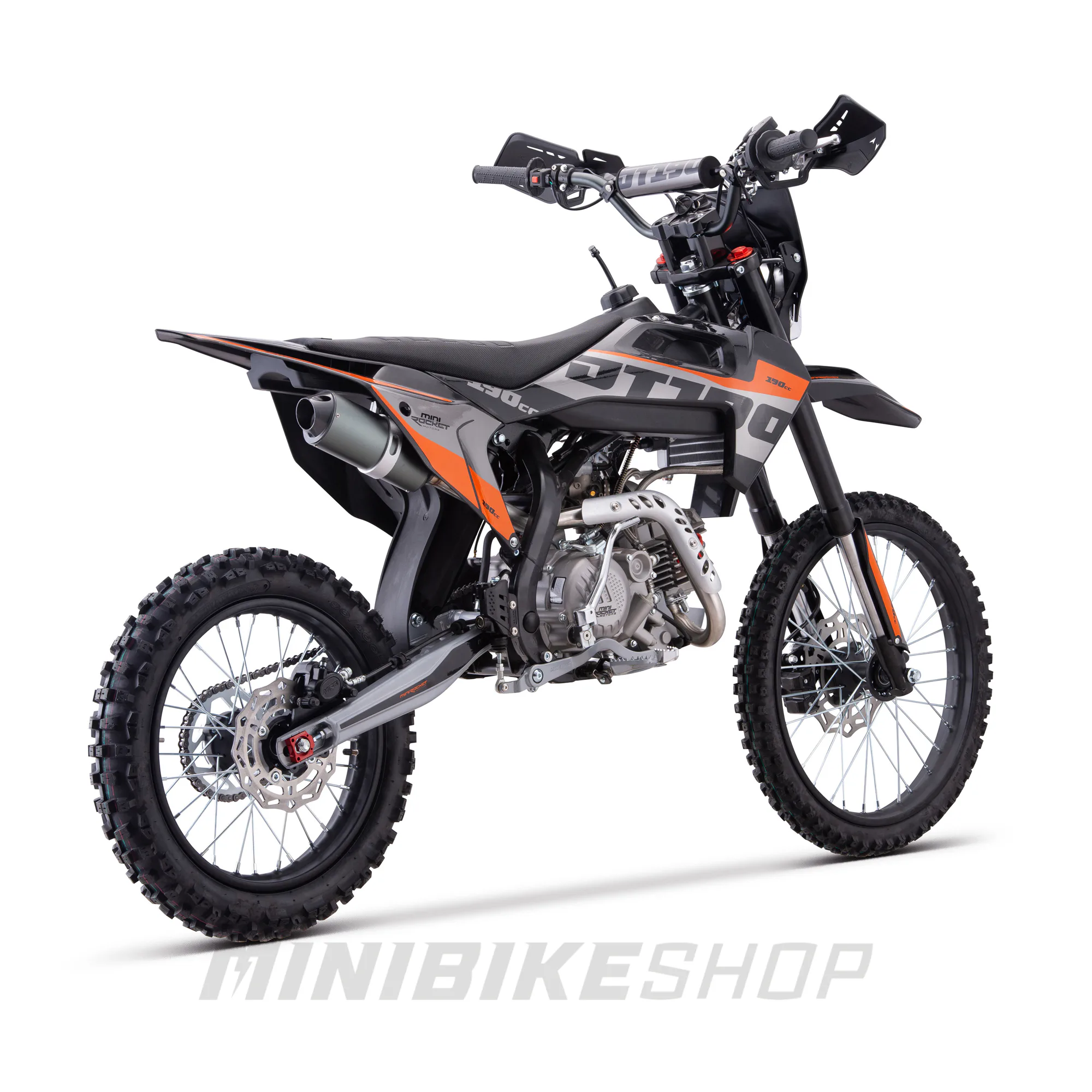 Motocicleta MiniRocket Dorado DT200 200cm3 roti  19"/16" pornire Buton-  - Portocaliu [4]