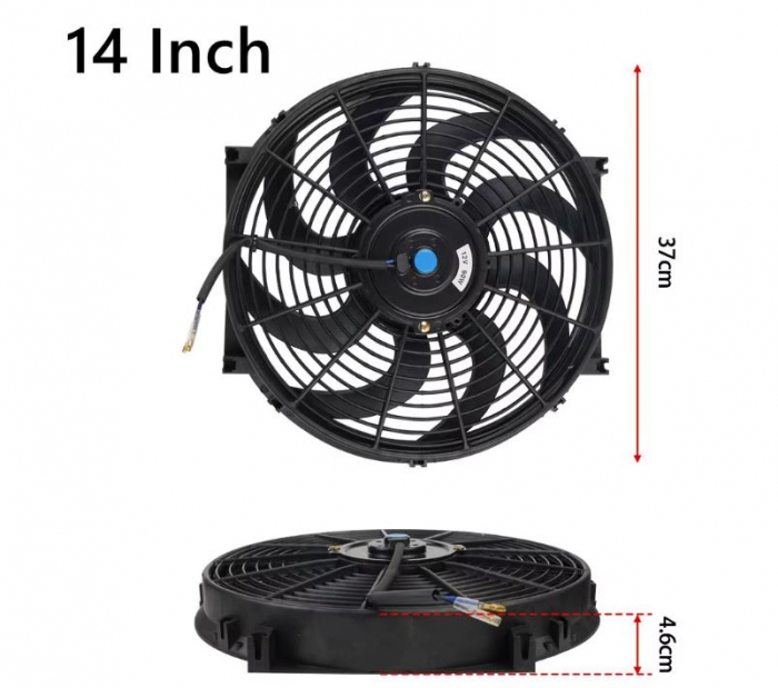 Set 2 Ventilatoare Electrice Ventilator 12'' | 31.5 Cm Termocuple De Tragere Pt Radiatoare Cu Prinderi [3]