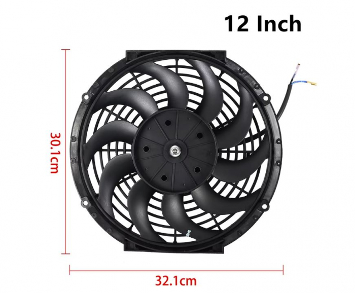 Set 2 Ventilatoare Electrice Ventilator 12'' | 31.5 Cm Termocuple De Tragere Pt Radiatoare Cu Prinderi [4]
