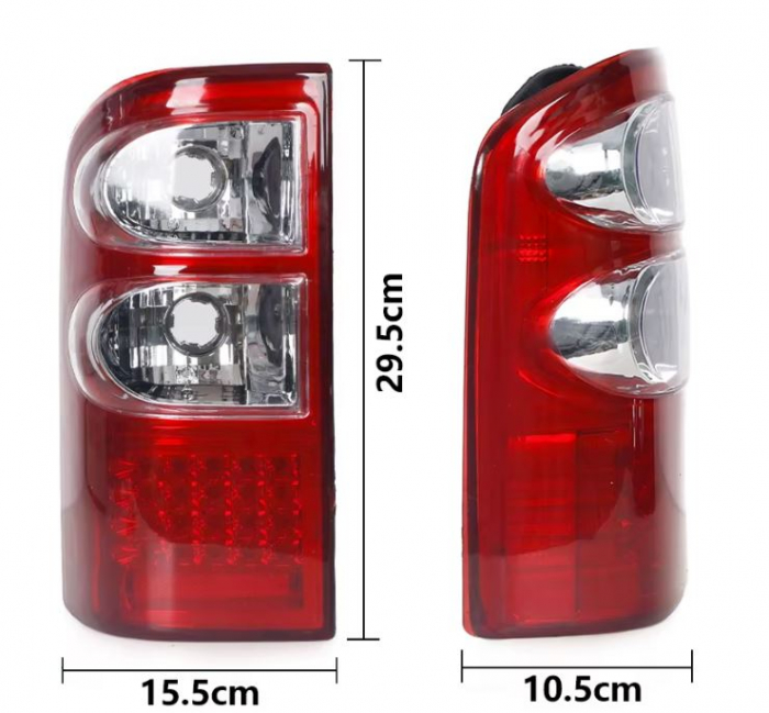 Set Lampa Stopuri Auto Cu Led Spate Pentru Nissan Patrol Y61 Pana La 2005, Rosu | Clar [3]