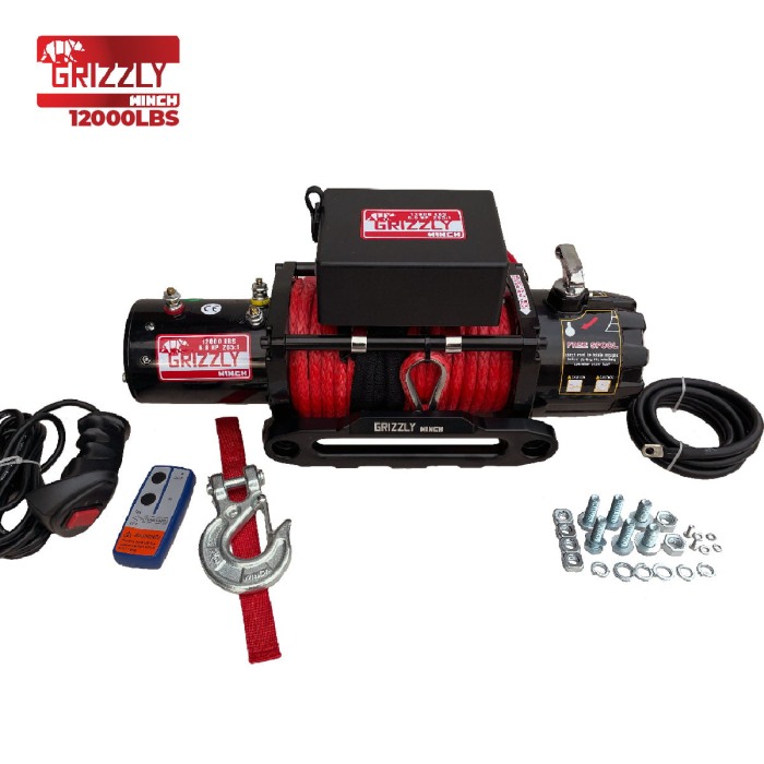 Troliu Electric, Grizzly Winch 12000lbs (5454kg) Sufa Sintetica [1]