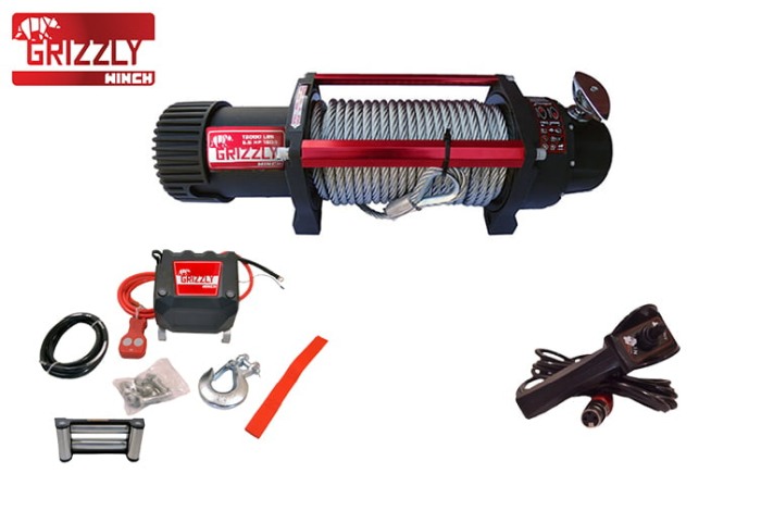 Troliu Electric, Grizzly Winch 13000lbs (5897kg) Cablu De Otel [2]