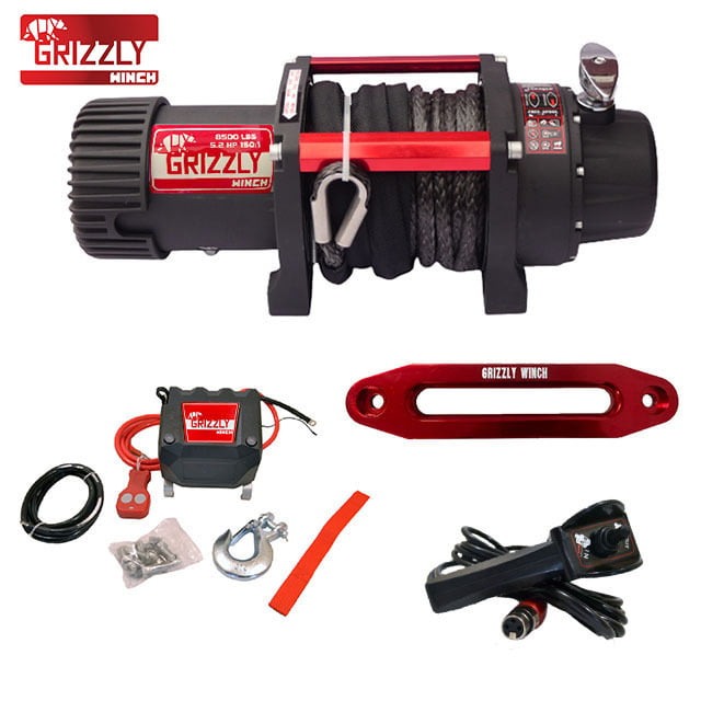 Troliu Electric, Grizzly Winch 8500lbs (3855kg) Cablu Sintetic [2]