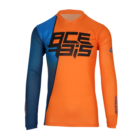Tricou Bluza Acerbis off road portocaliu albastru XL [1]