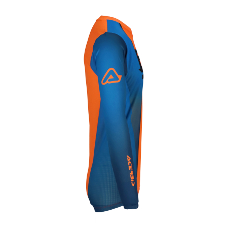 Tricou Bluza Acerbis off road portocaliu albastru XL [2]