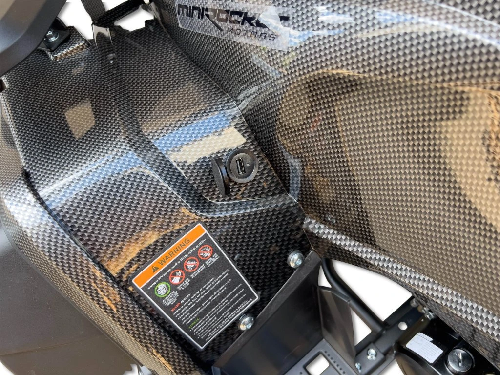 Atv 140cc Mini Rocket RockRider 8" semi-automat 4T benzina viteze 3+1 delux Carbon [4]