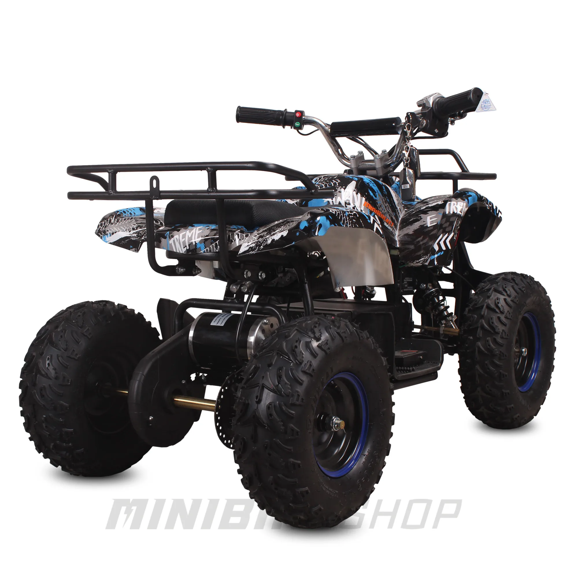 Atv Electric copii 3-7 ani Eco Torino 1000W 36V Graffiti Minirocket Albastru [1]