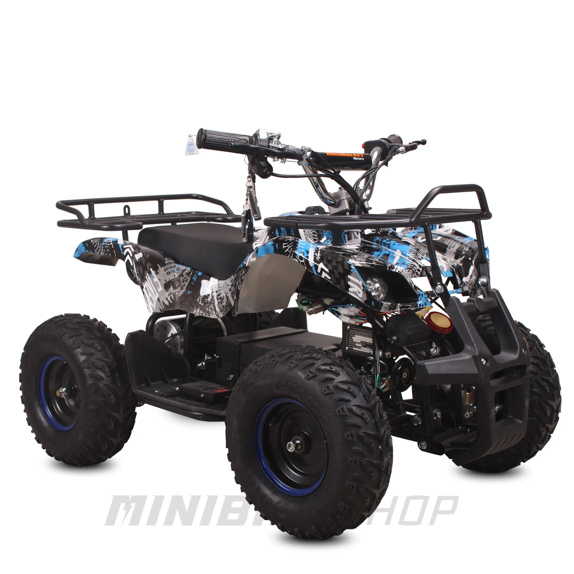 Atv - Atv Electric copii 3-7 ani Eco Torino 1000W 36V Graffiti Minirocket Albastru