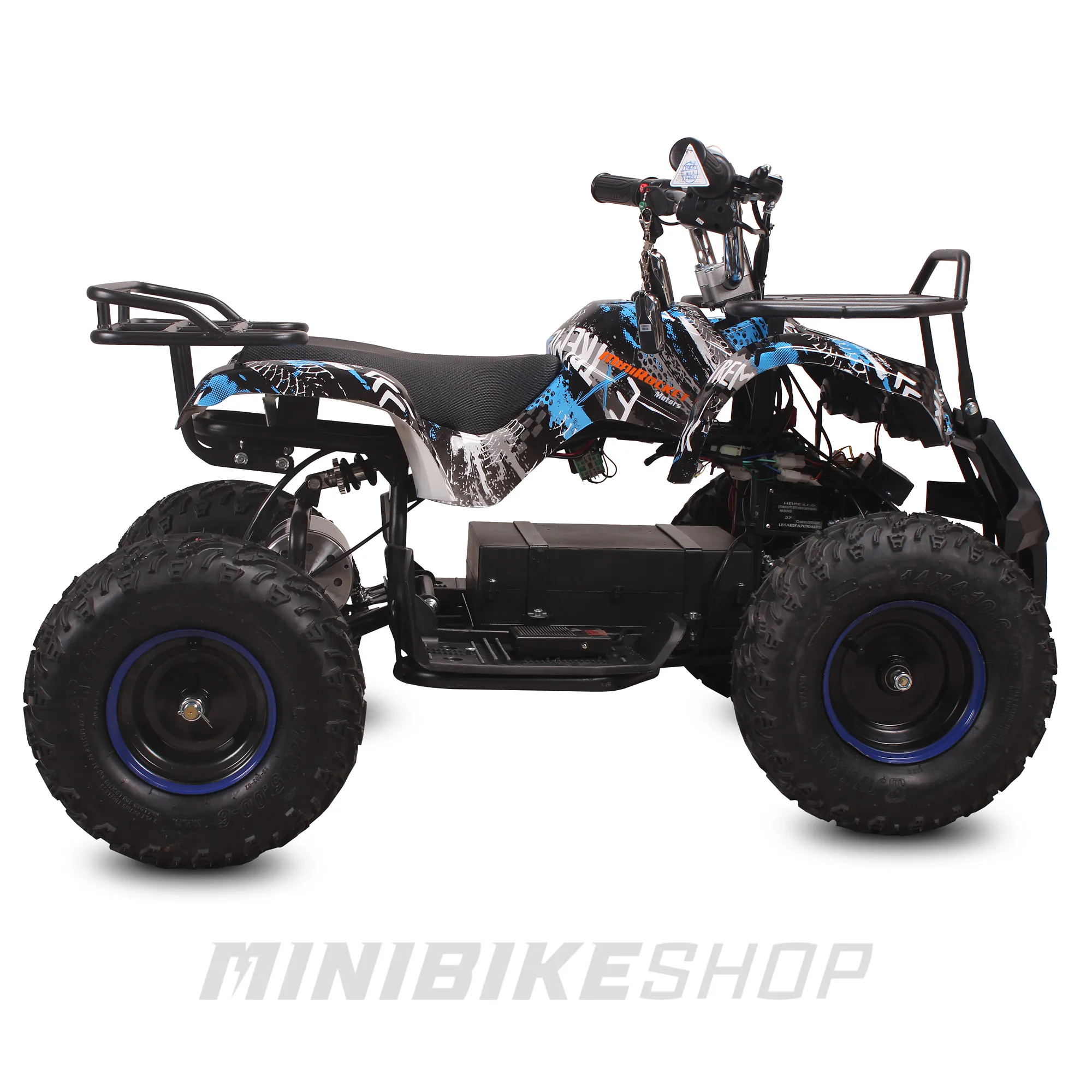 Atv Electric copii 3-7 ani Eco Torino 1000W 36V Graffiti Minirocket Albastru [2]