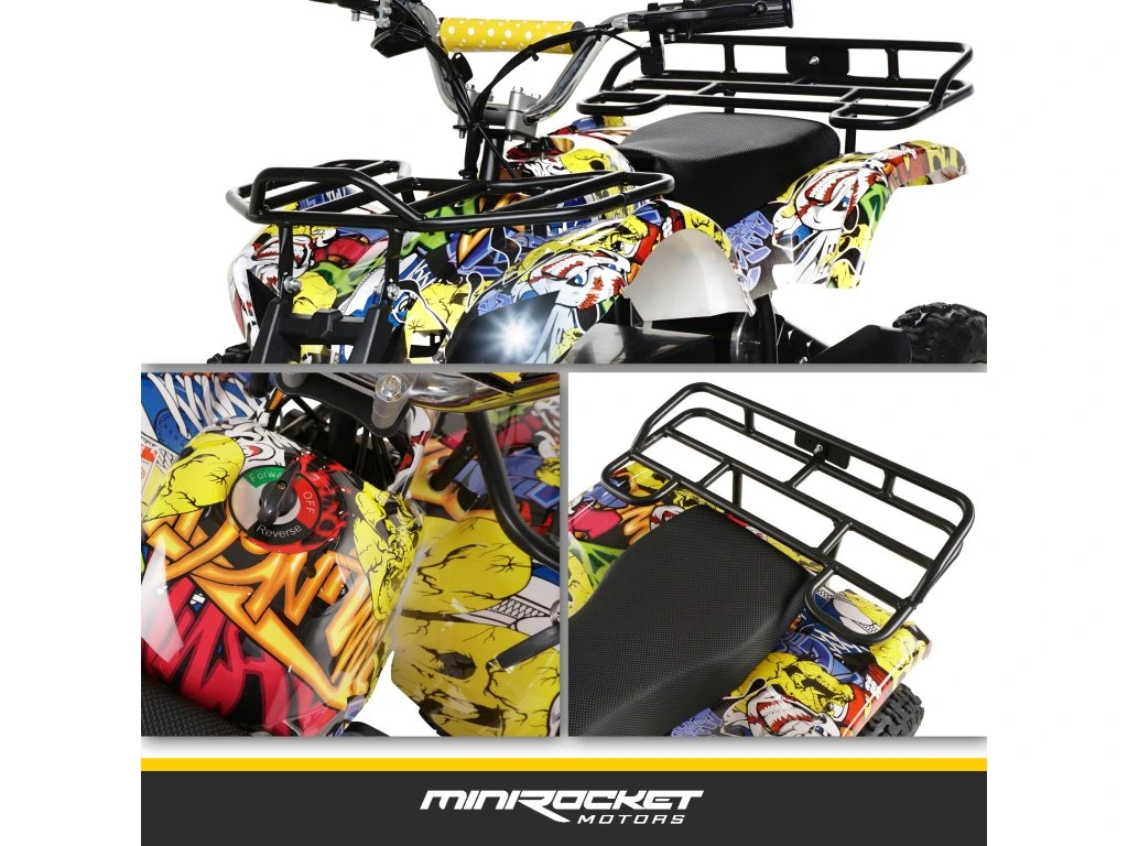 Atv Electric copii 3-7 ani Eco Torino 1000W 36V Graffiti Minirocket [9]