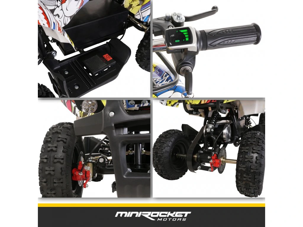 Atv Electric copii 3-7 ani Eco Torino 1000W 36V Graffiti Minirocket [11]