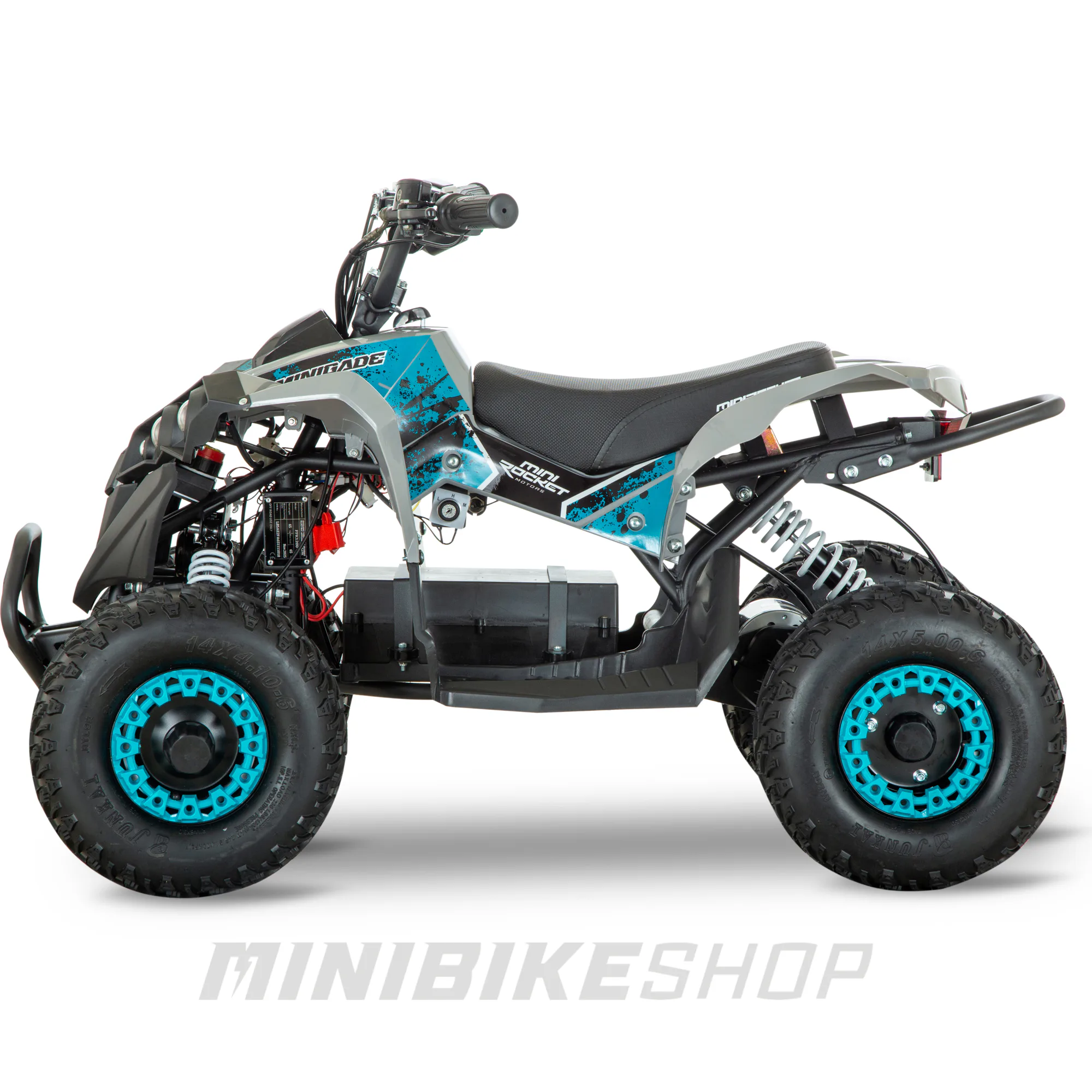 Atv Electric copii 4-7 ani MiniGade 1200W 48V ROZ  Albastru Gri [5]