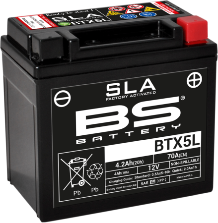 Baterii - Baterie Bs Btx5l Sla 12v 70 A
