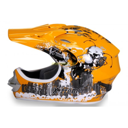 Casca - Casca copii offroad portocaliu marime XL