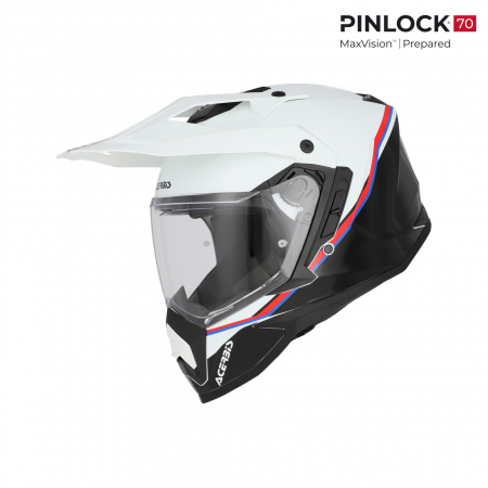 Casti Dual / Touring - Casca Touring, Acerbis, ASSAULT GRAPHIC, Alb